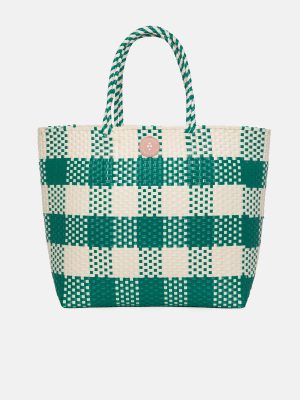 Πλεκτή Tote Bag Πράσινη